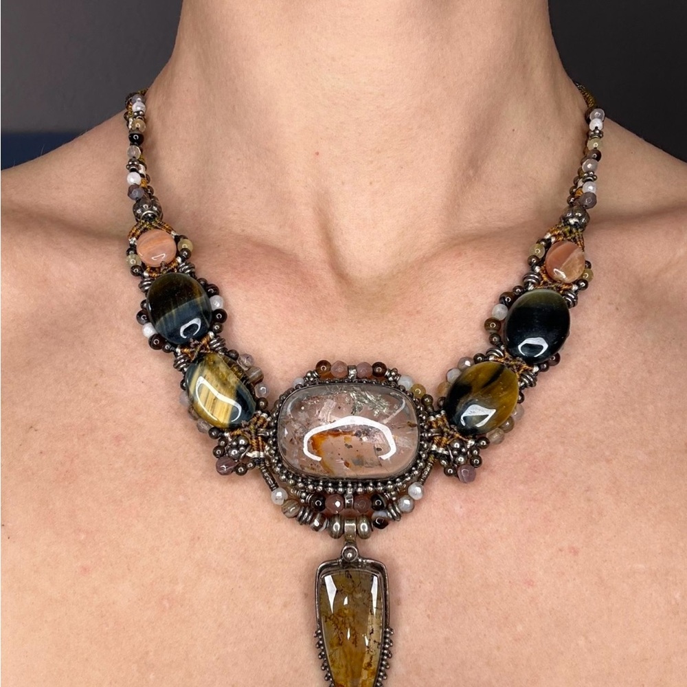 Handcrafted Beaded Statement Necklace